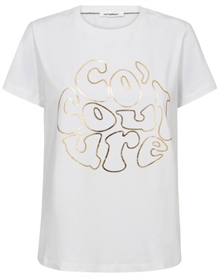 CoCouture CC Foil T-shirt - Whitegold
